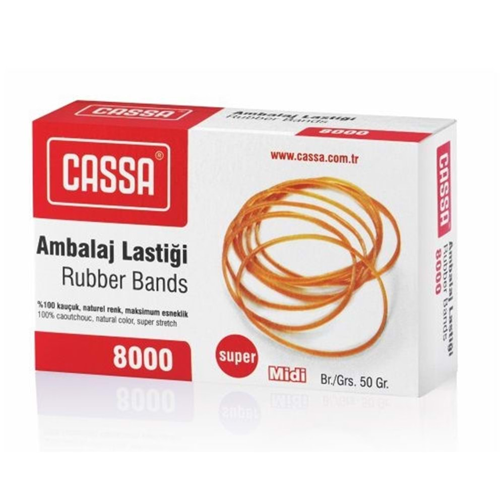 Cassa 8000 Kauçuk Ambalaj Lastiği 50gr Midi Eko