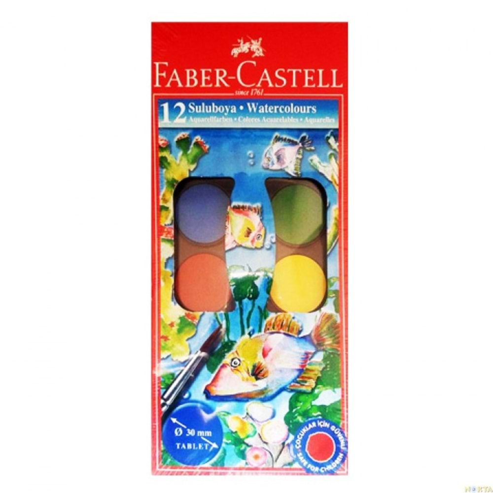 Faber-Castell Suluboya, 12 RNK Büyük Boy