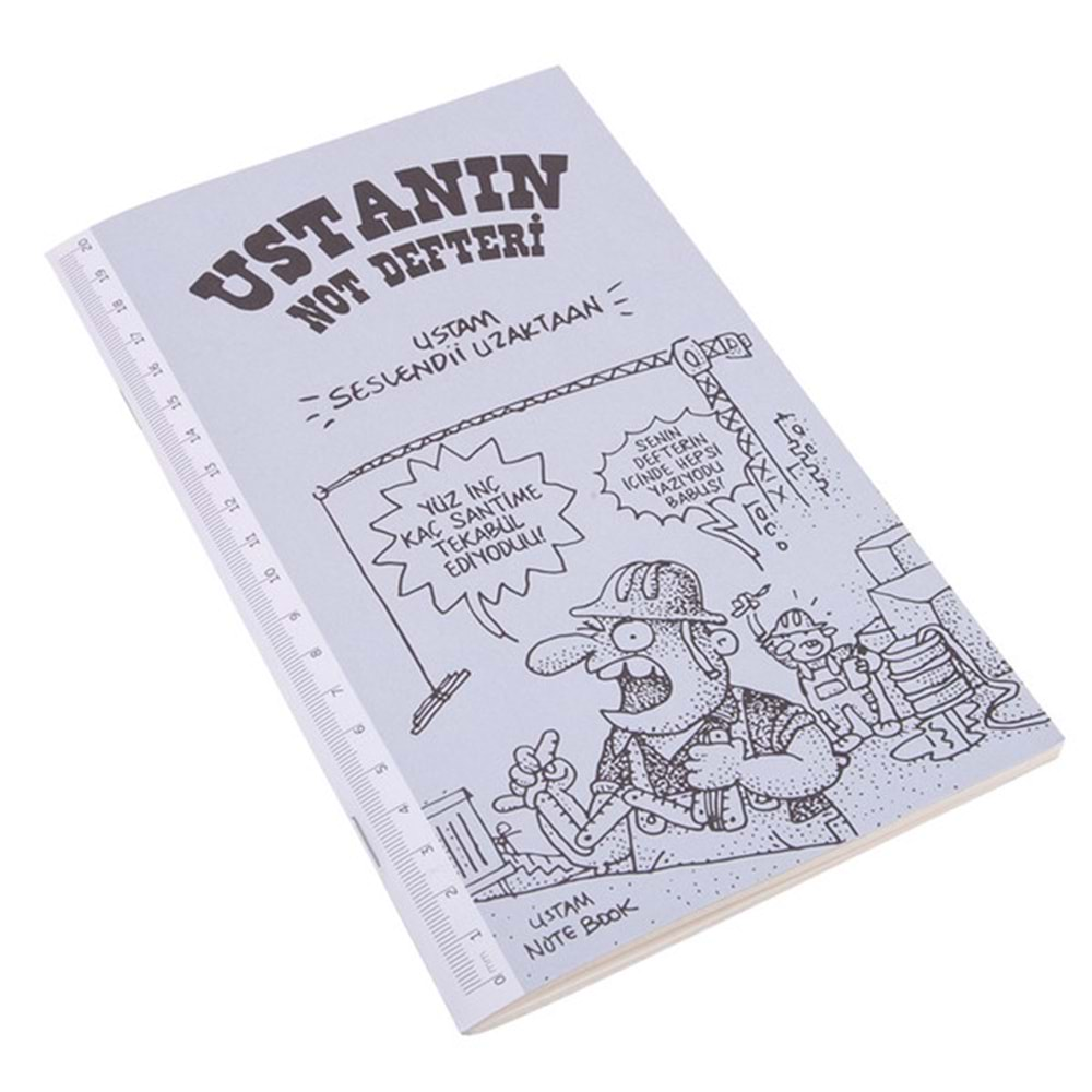 Tosbaa Ustanın Not Defteri 13x21 Gri Defter