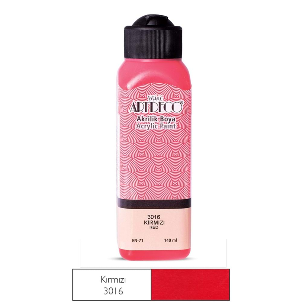 Artdeco Akrilik Boya 140 ml 3016 Kırmızı