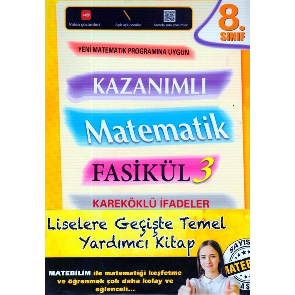 8.Sınıf Kazanımlı Matematik Fasikül 3 Kareköklü İfadeler