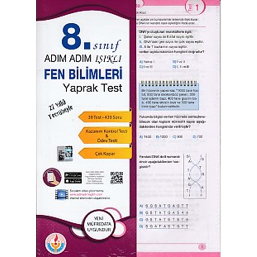 Adım Adım Işıklı 8. Sınıf Fen Bilimleri Yaprak Test