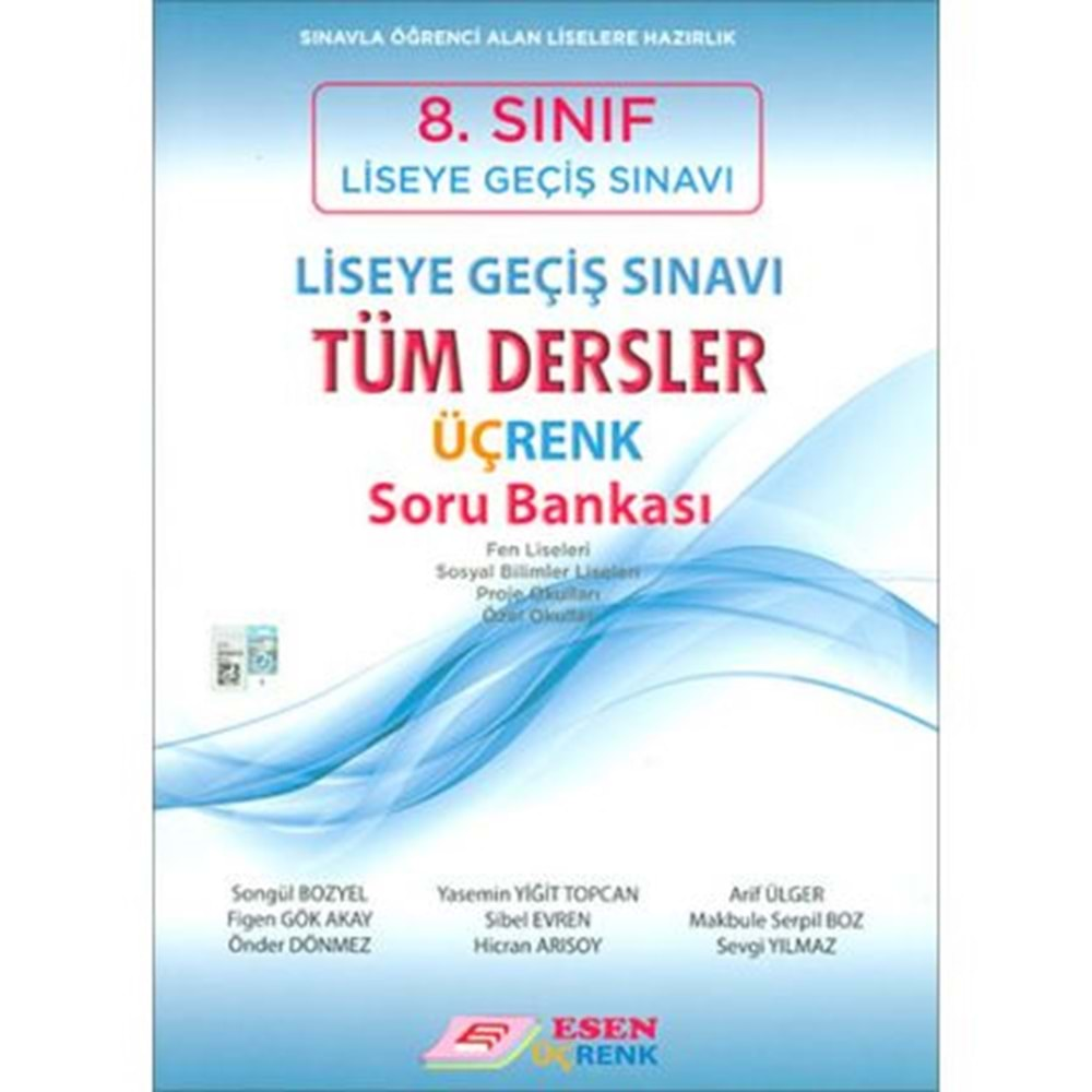 Esen 8.Sınıf LGS Tüm Dersler Üçrenk Soru Bankası (2019 LGS)