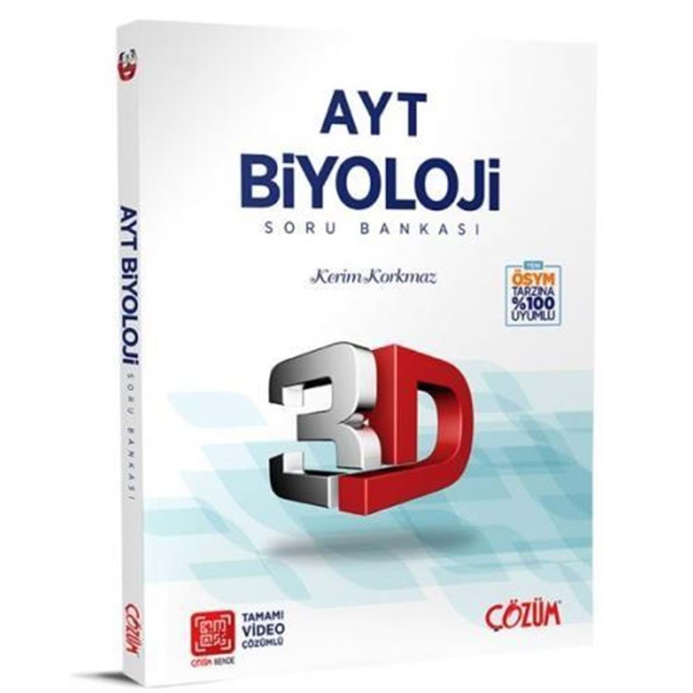 Çözüm AYT Biyoloji Soru Bankası 3D