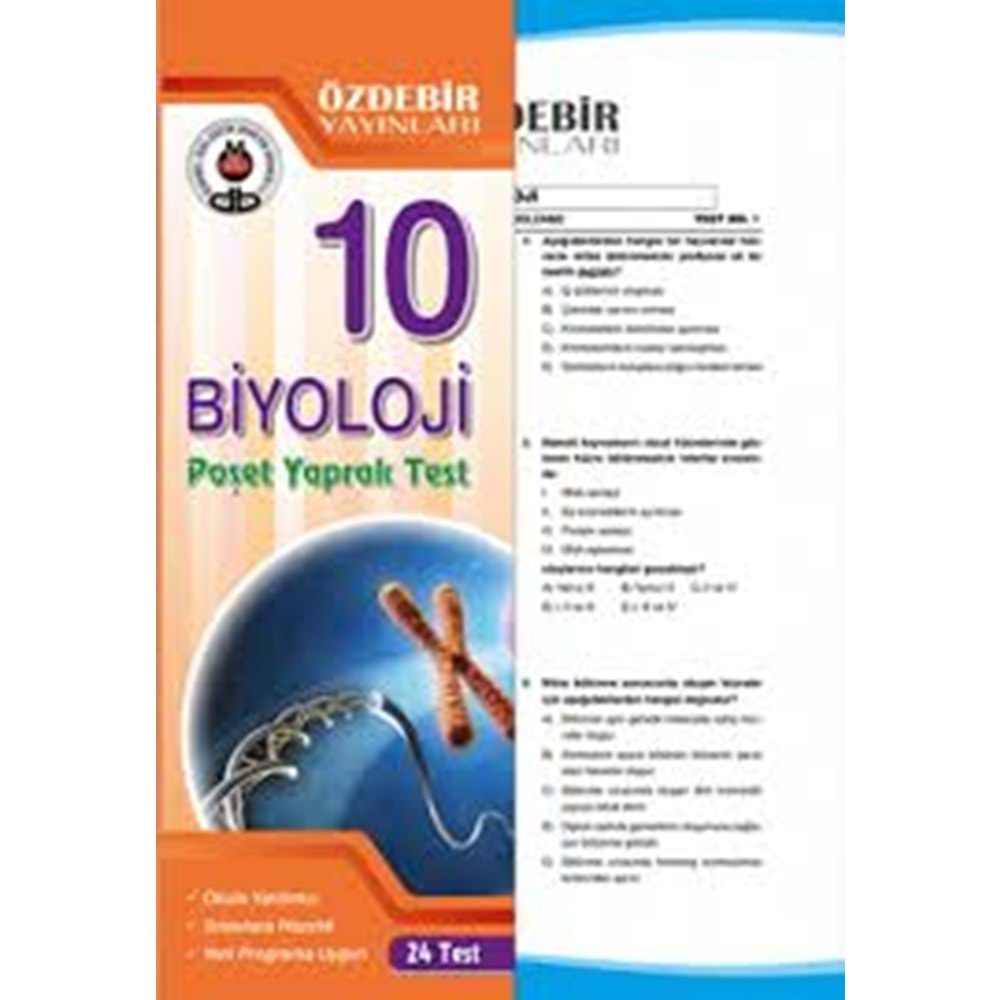 ÖZDEBİR 10. Sınıf Biyoloji Yaprak Test