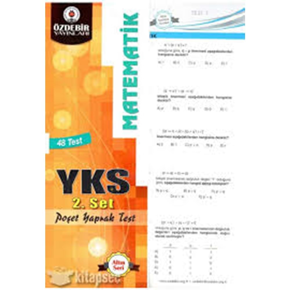 ALTINSERİ AYT Matematik Yaprak Test