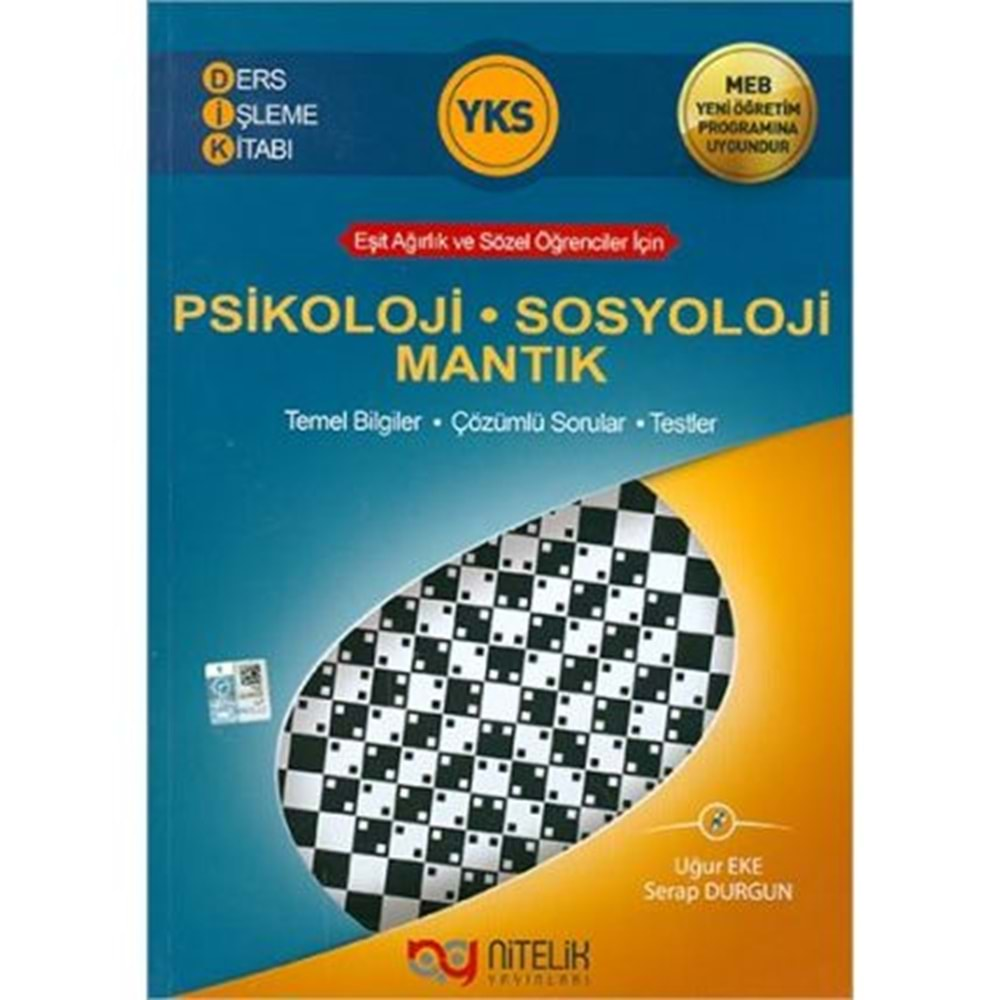 Nitelik YKS Psikoloji Sosyoloji Mantık Ders İşleme Kitabı