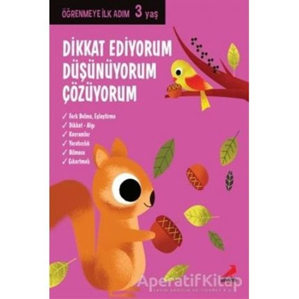 Dikkat Ediyorum, Düşünüyorum, Çözüyorum - Öğrenmeye İlk Adım (3 Yaş)