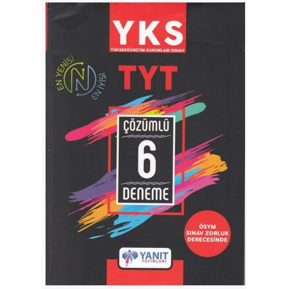 Yanıt Yayınları YKS TYT 6 Çözümlü Deneme