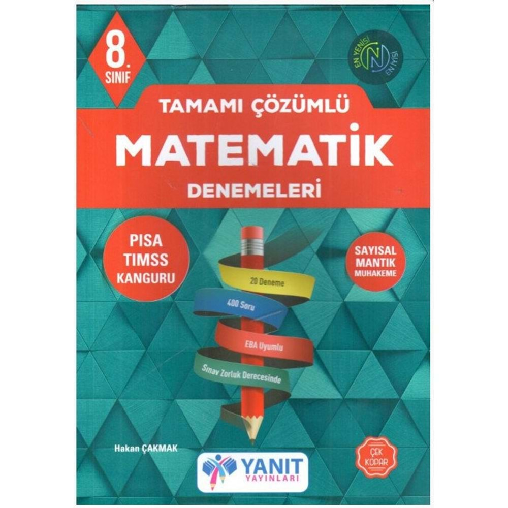 Yanıt Yayınları 8.Sınıf LGS Matematik Tamamı Çözümlü 20 Deneme