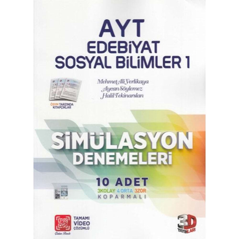 Çözüm AYT Edebiyat Sosyal Bilimler 1 Tamamı Video Çözümlü Simülasyon Denemeleri Yeni