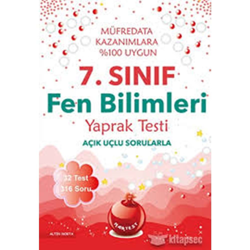 7.Sınıf Fen Bilimleri Yaprak Test Yeni Müfredat