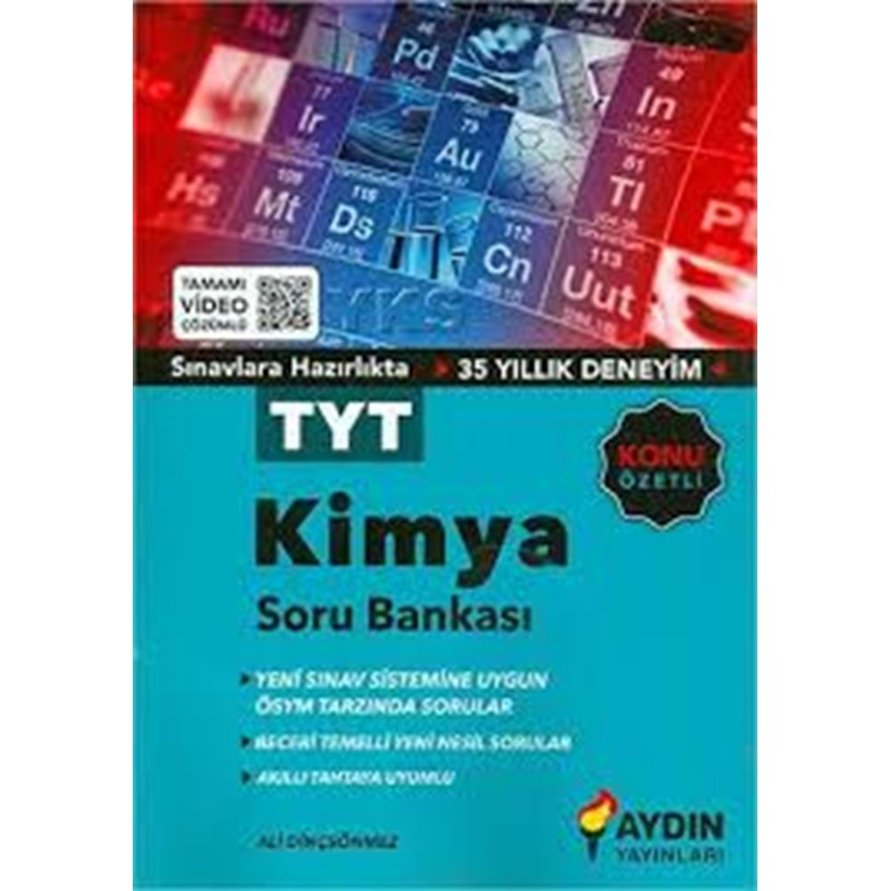 Aydın Yayınları TYT Kimya Konu Özetli Soru Bankası