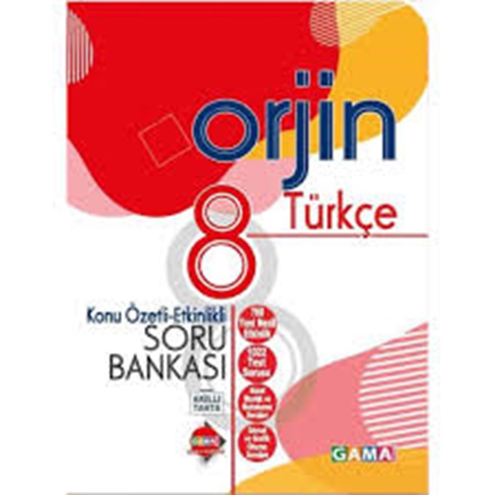 Orjin 8.Sınıf Türkçe Konu Özetli Soru Bankası