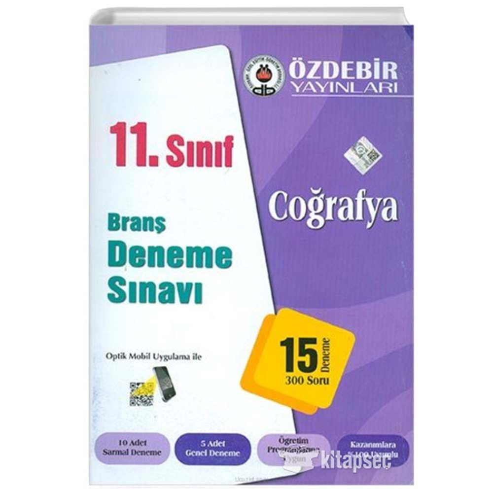 11.Sınıf Coğrafya Branş Deneme Sınavı Özdebir Yayınları