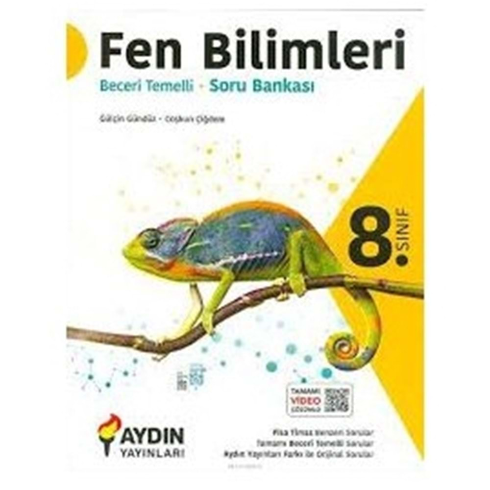 8.Sınıf Fen Bilimleri Beceri Temelli Soru Bankası Aydın Yayınları