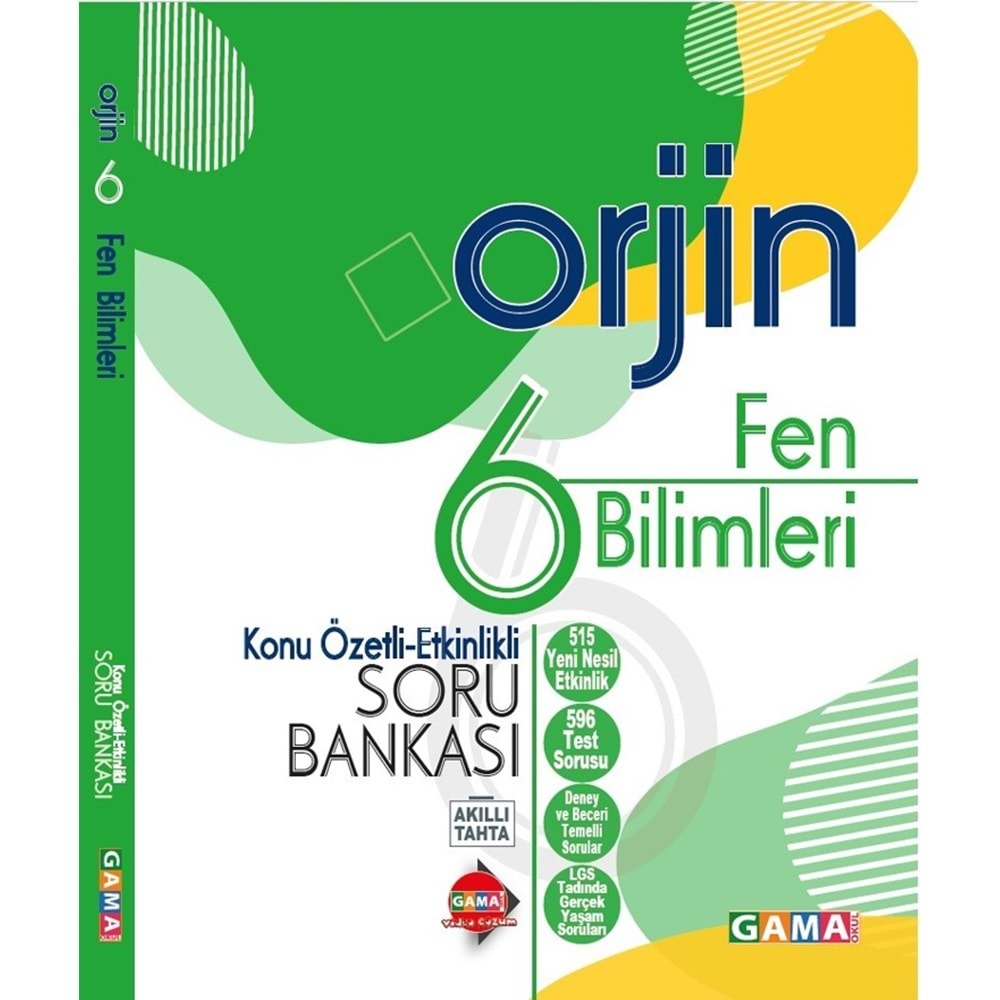 6.Sınıf Orjin Fen Bilimleri Konu Özetli Etkinlikli Soru Bankası