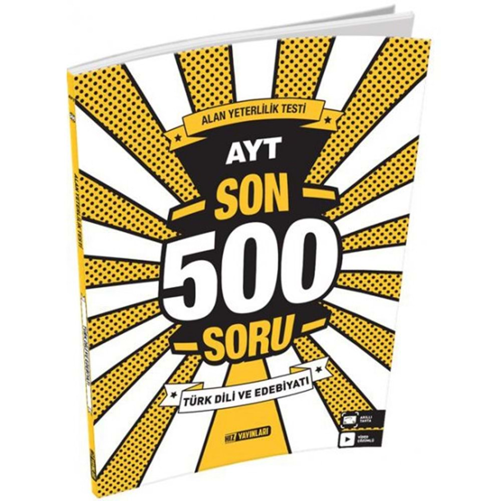 Hız Yayınları AYT Edebiyat Son 500 Soru