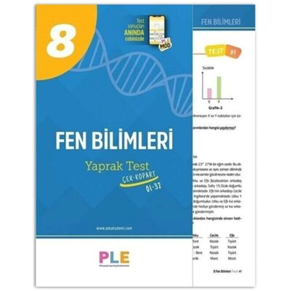 8. Sınıf Fen Bilimleri Yaprak Test Birey Yayınları