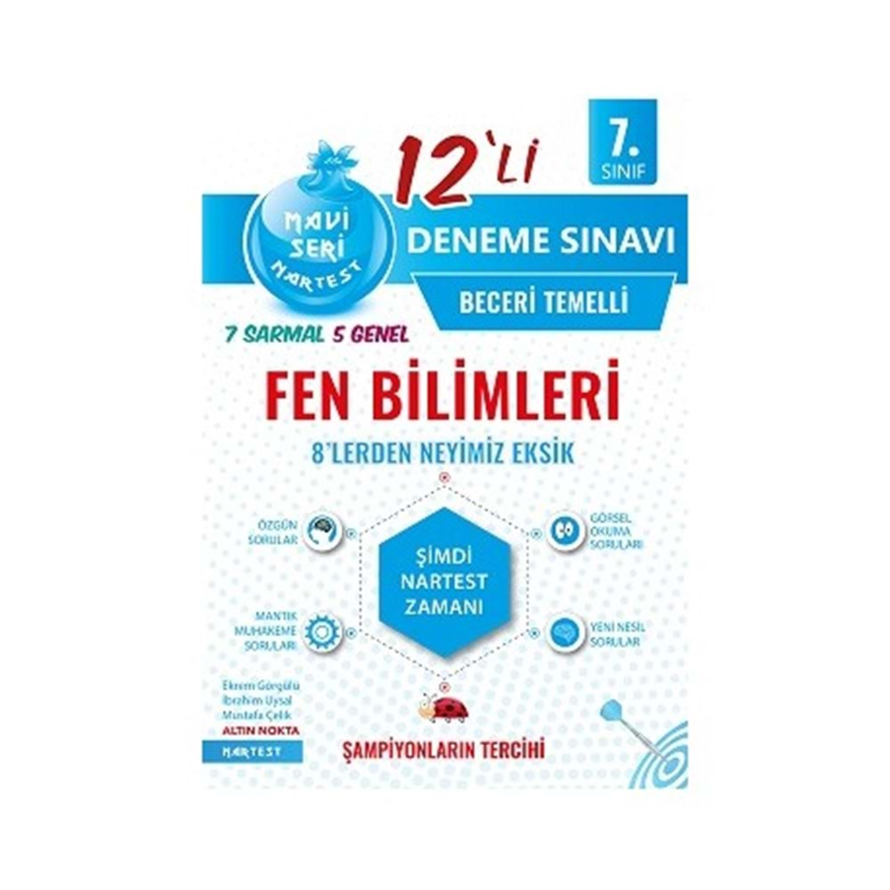 7. Sınıf Mavi Fen Bilimleri 12 Deneme Sınavı