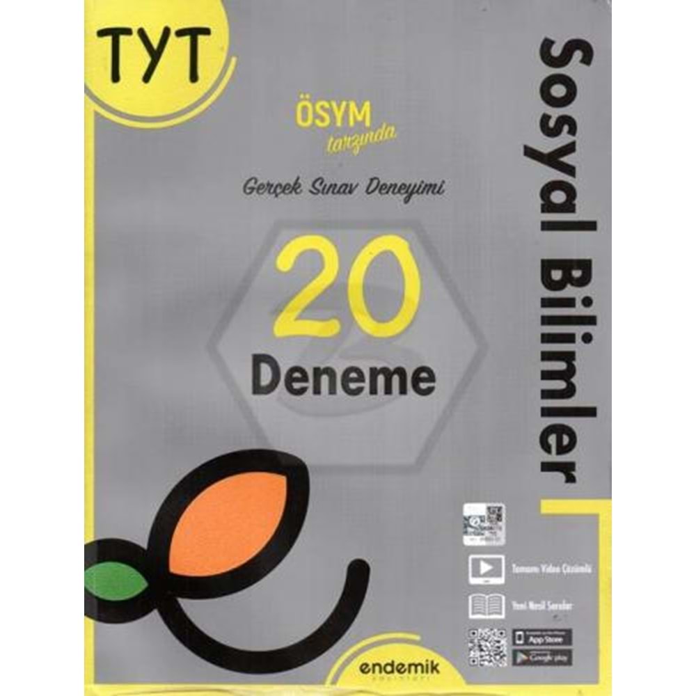 Endemik Yayınları TYT Sosyal Bilgiler 20 Deneme