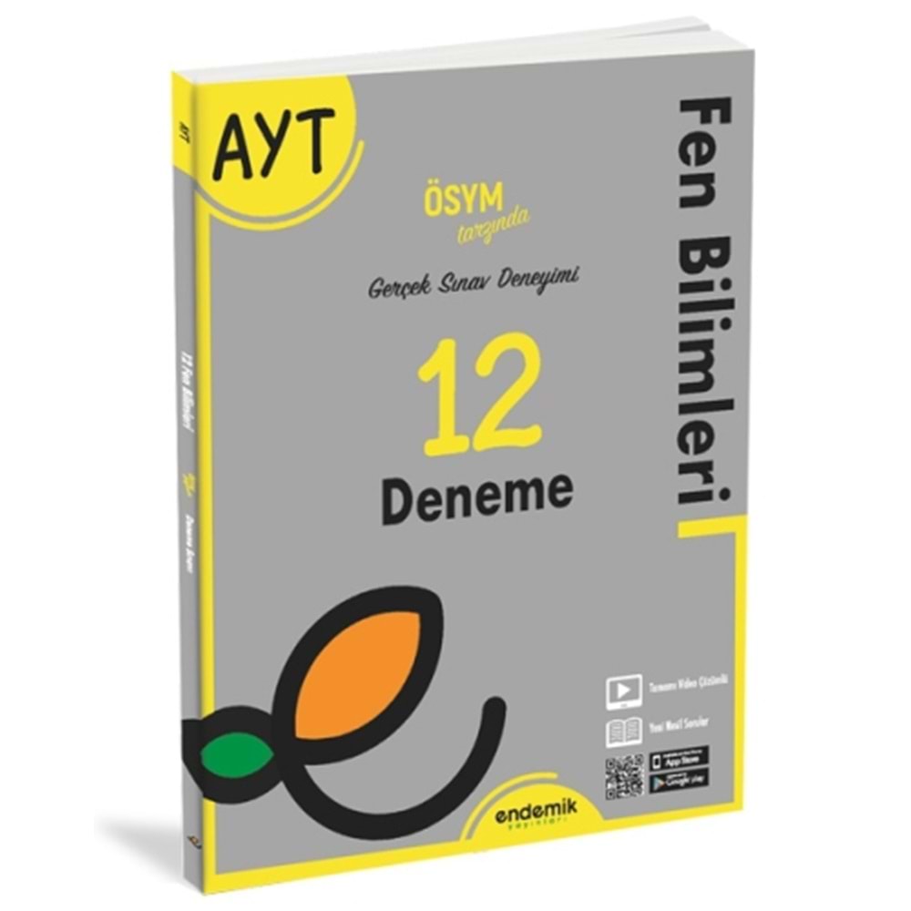 Endemik Yayınları AYT Fen Bilimleri 12 Deneme Sınavı