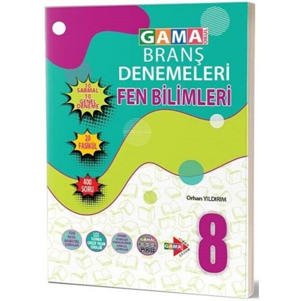 0000008. Sınıf LGS Fen Bilimleri 20 Deneme Gama Okul Yayınları