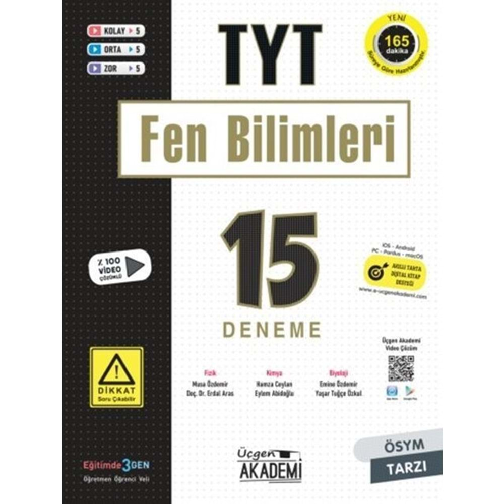 TYT FEN BİLİMLERİ 15Lİ DENEME SINAVI