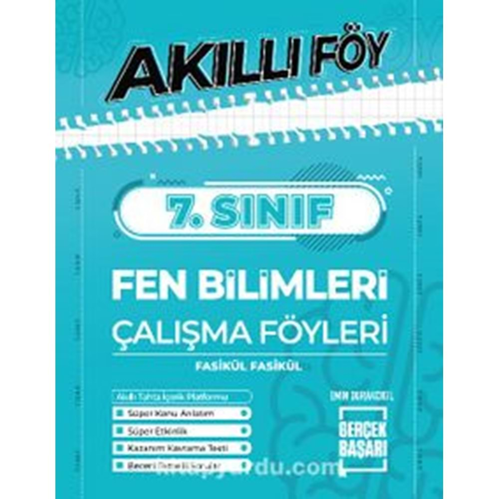 7. Sınıf Fen Akıllı Föy Gerçek Başarı