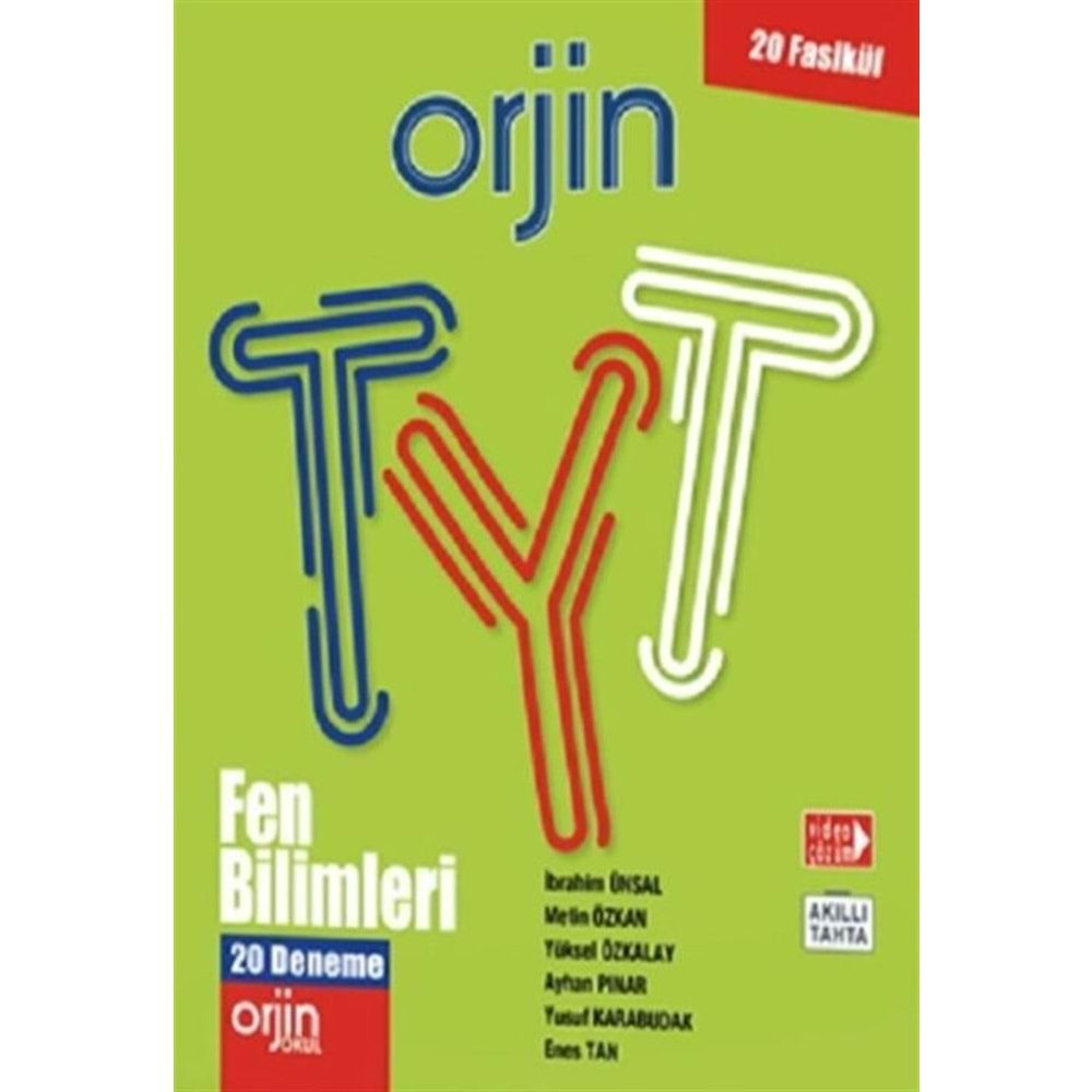 ORJİN TYT FEN BİLİMLERİ DENEMELERİ (20 DENEME)