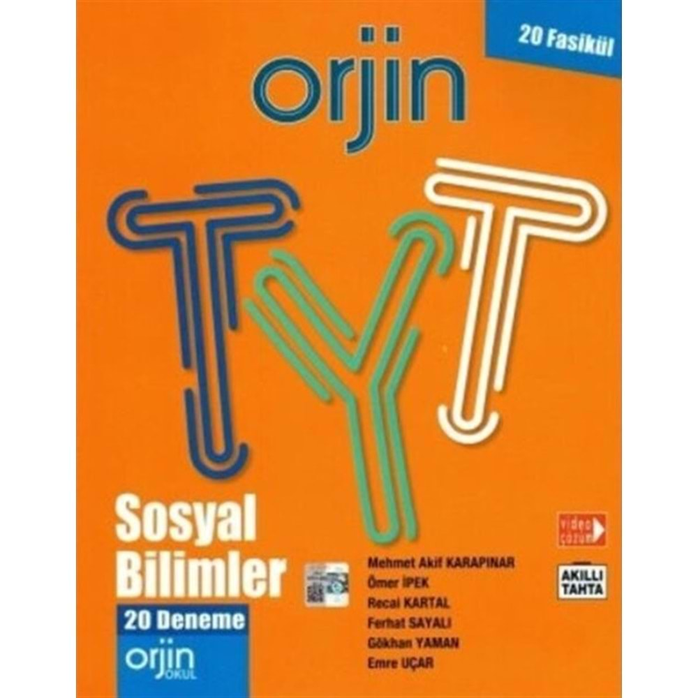 ORJİN TYT SOSYAL BİLİMLER DENEME (20 DENEME)