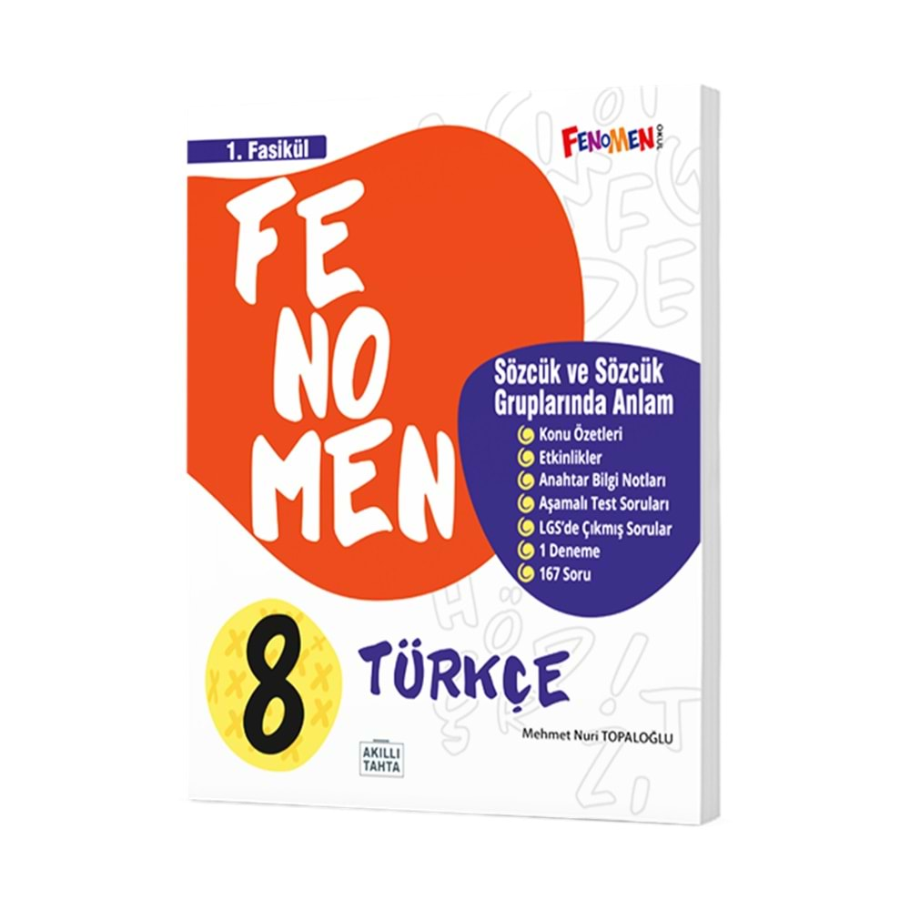 FENOMEN 8 TÜRKÇE 1.FASİKÜL (SÖZCÜK VE SÖZCÜK GRUPLARINDA ANLAM)