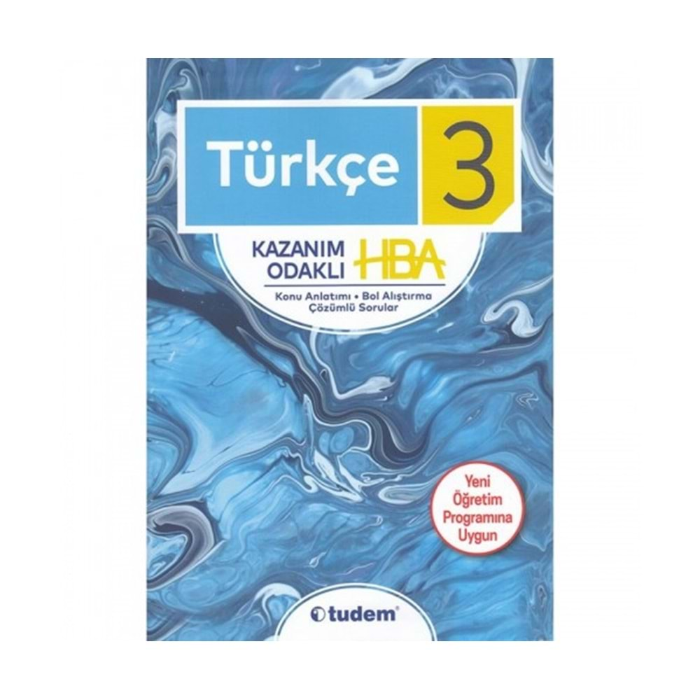 3. Sınıf Türkçe Kazanım Odaklı HBA Tudem Yayınları