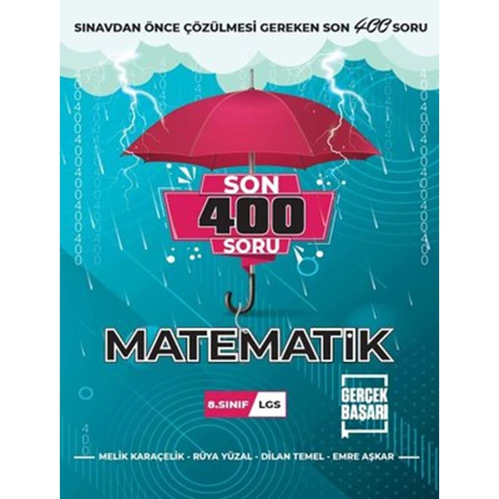 8.Sınıf Son 400 Soru Matematik Soru Bankası