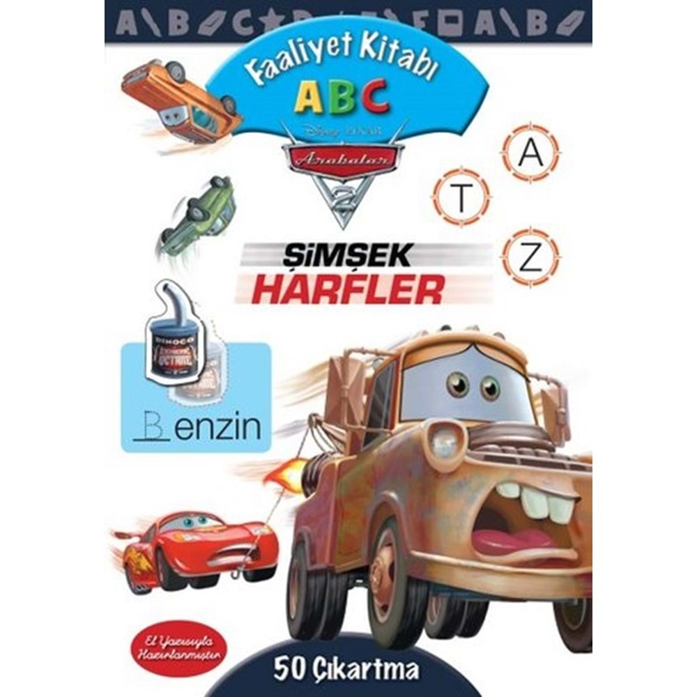 Disney Arabalar Faaliyet Kitabı ABC Şimşek Harflar Doğan Egmont Yayıncılık