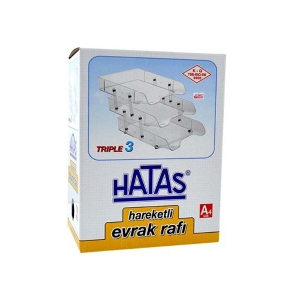 Hatas Evrak Rafı 3 Lü Hareketli