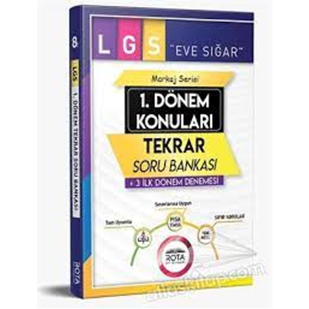 8. Sınıf LGS 1. Dönem Konuları Tekrar Soru Bankası RTY Rota Yayınları