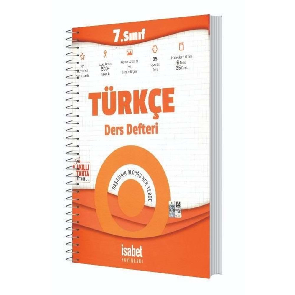 7.Sınıf Türkçe Ders Defteri İsabet Yayınları