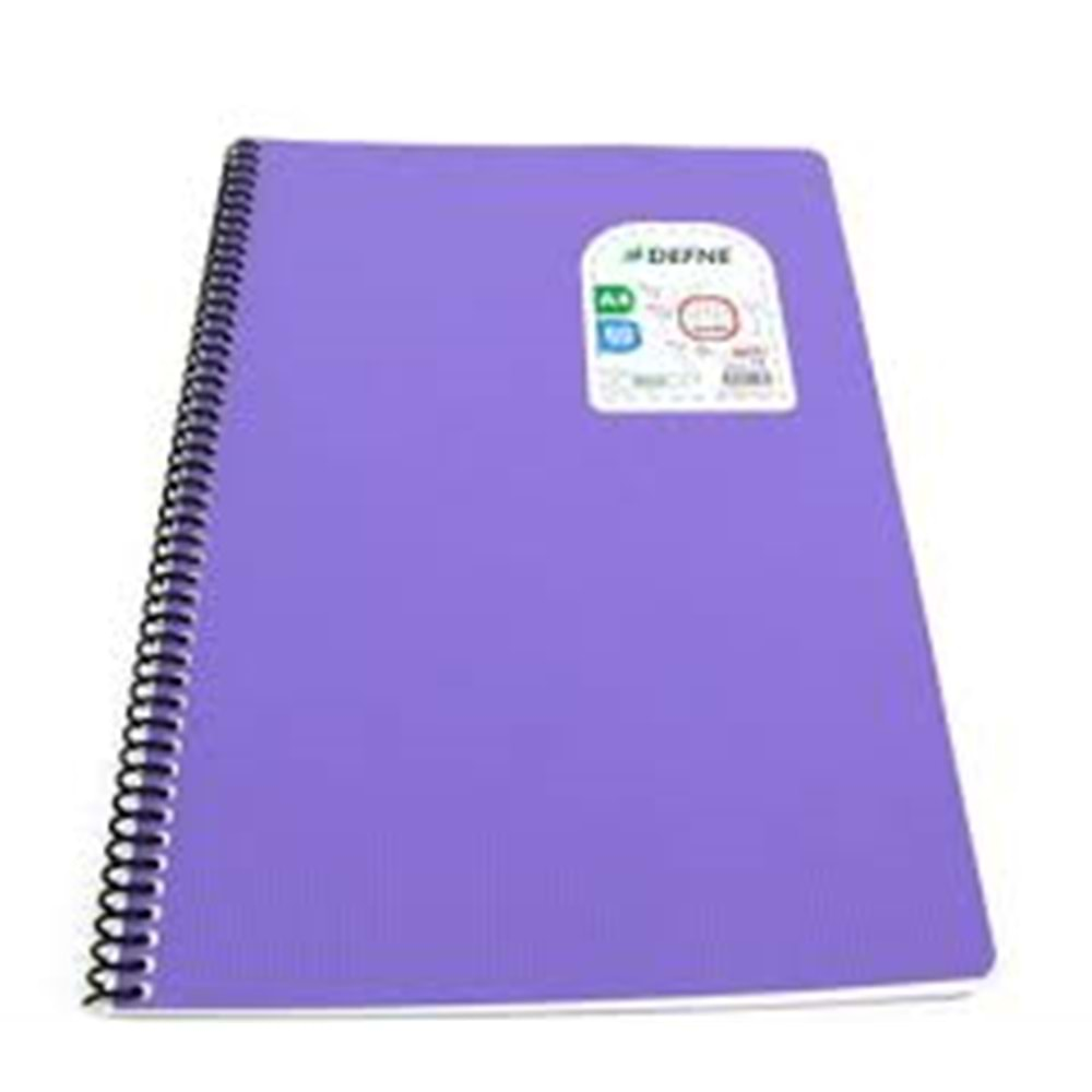 Defne Defter HERAA-4 P.P KAPAK SPİRALLİ KARELİ 96 YP