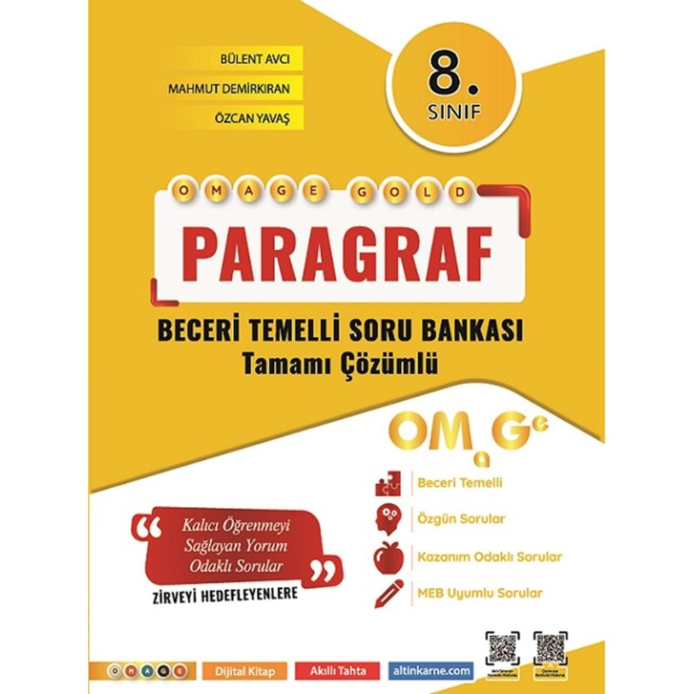 8. Sınıf Omage Gold Paragraf Soru Bankası