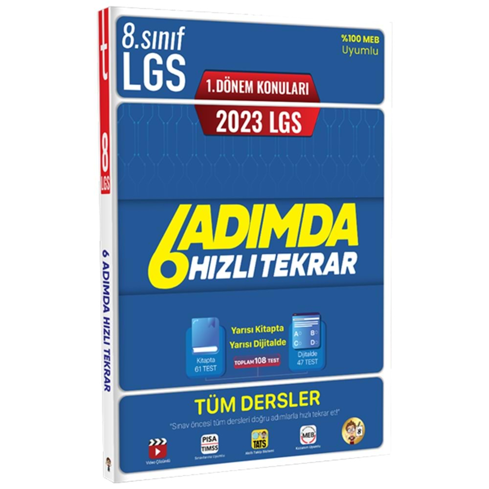 2023 LGS 1. Dönem 6 Adımda Tüm Dersler Hızlı Tekrar