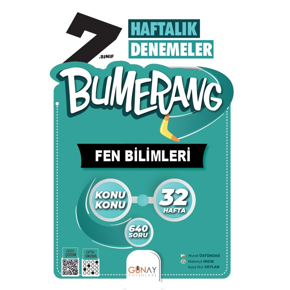 Bumerang 32 Haftalık Fen Bilimleri Denemeleri 7. Sınıf