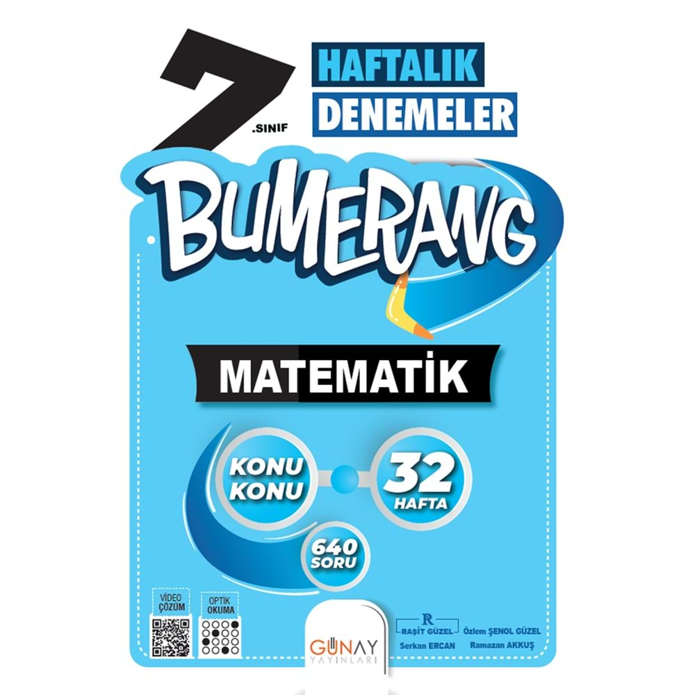 Bumerang 32 Haftalık Matematik Denemeleri 7. Sınıf