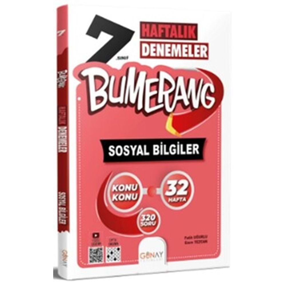 7 SINIF BUMERANG 32 HAFTALIK SOSYAL BİLGİLER DENEMELERİ