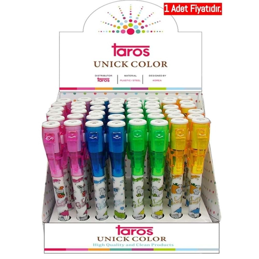 Taros Vintage Label Secret Pen Işıklı Görünmez Kalem