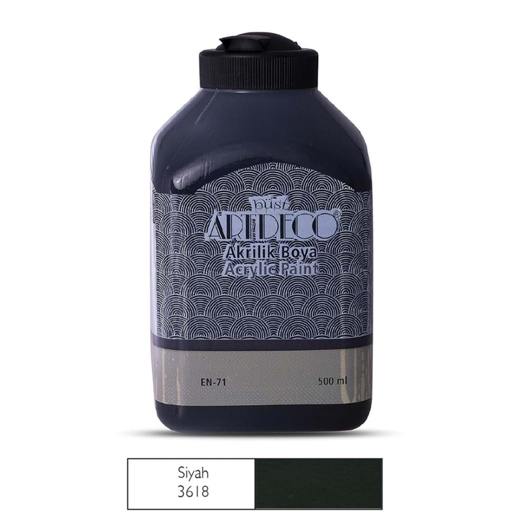 ARTDECO AKRİLİK BOYA 500ML SİYAH