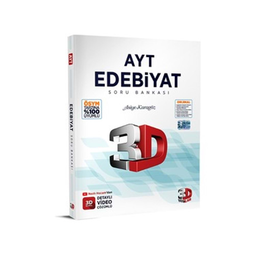 2025 AYT 3D Edebiyat Tamamı Video Çözümlü Soru Bankası 3D Yayınları