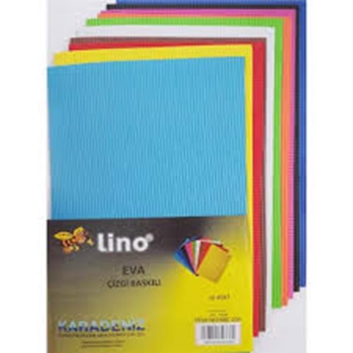 Lino Eva 20X30 CM.10 Renk 2MM.Çizgi Baskılı