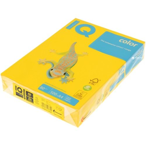 Iq Ne1320 Renlı Fotokopı Kagıdı A4 80gr Hardal Sarısı Koyu 500lü Paket