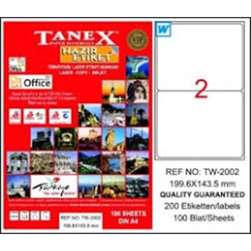 Tanex Tw-2002 Hazır Etiket